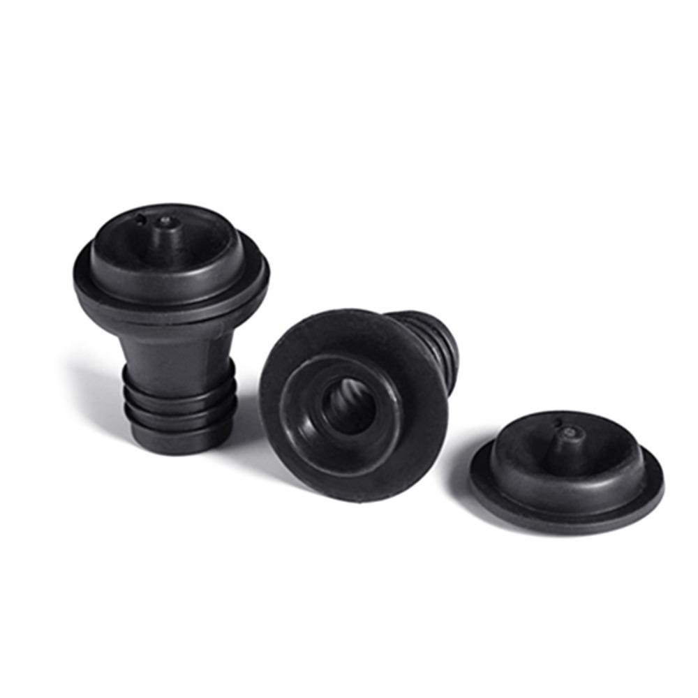 3pcs Resealable Silicone Vacuum Wine Stopper Leak-Free Sealed Bottle Topper Reusable Wine Pump Bar