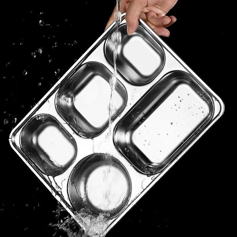 304 Stainless Steel Divided Lunch Box with Lid