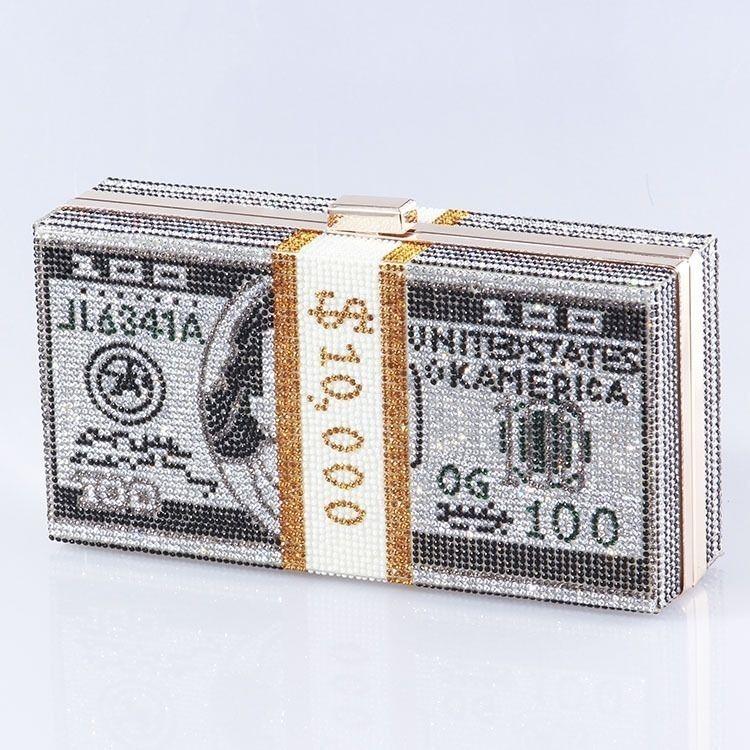 USD ins European and American new models full of diamonds USD bag women s hand crossbody versatile personality popular fashion чёрный