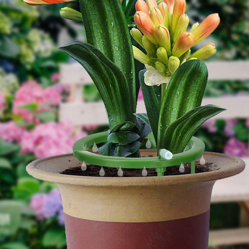 Plant Emitter Drip Ring With Support Hydro Halo Water Ring Plants Watering System Home Gardening Tool for Root Irrigation