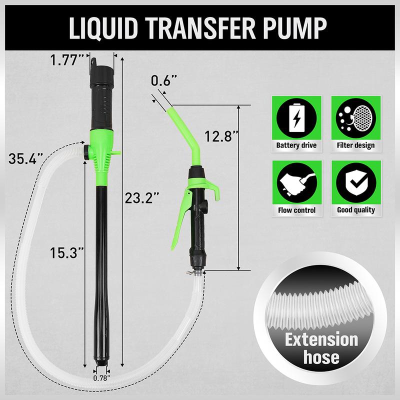 SWANLAKE GARDEN TOOLS Portable Power Battery Pump, Liquid Fuel/Water Transfer Pump,2.2 Gallons per Min