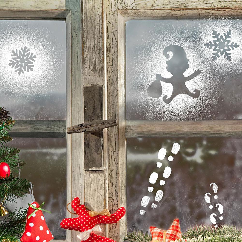 Wooden Gnome Stencil Footprints Template Gnome Elf Footprint Template Christmas Dwarf Elf Pendant Christmas Window Floor Decor