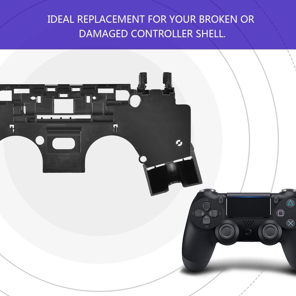 Black Plastic Middle Housing Shell Case Cover Replacement Part For PS4 Controller