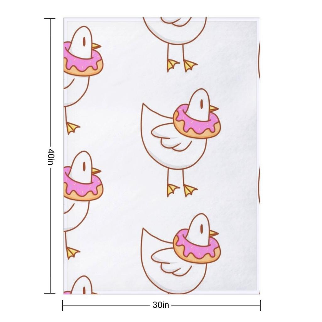 Duck In Donut Throw Blanket Decorative Sofas Baby Blankets For Bed Nap Blankets