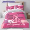 Juego de ropa de cama con estampado de la Pantera Rosa, funda nórdica y funda de almohada. Regalo ideal para el hogar o cumpleaños. (1 * funda nórdica + 2 * fundas de almohada, sin núcleo)