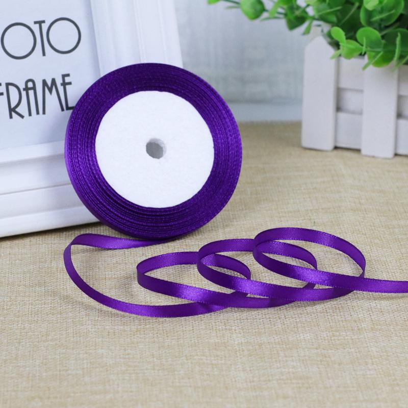 0,6 cm Vit Satinrosband för DIY Tårtdekoration