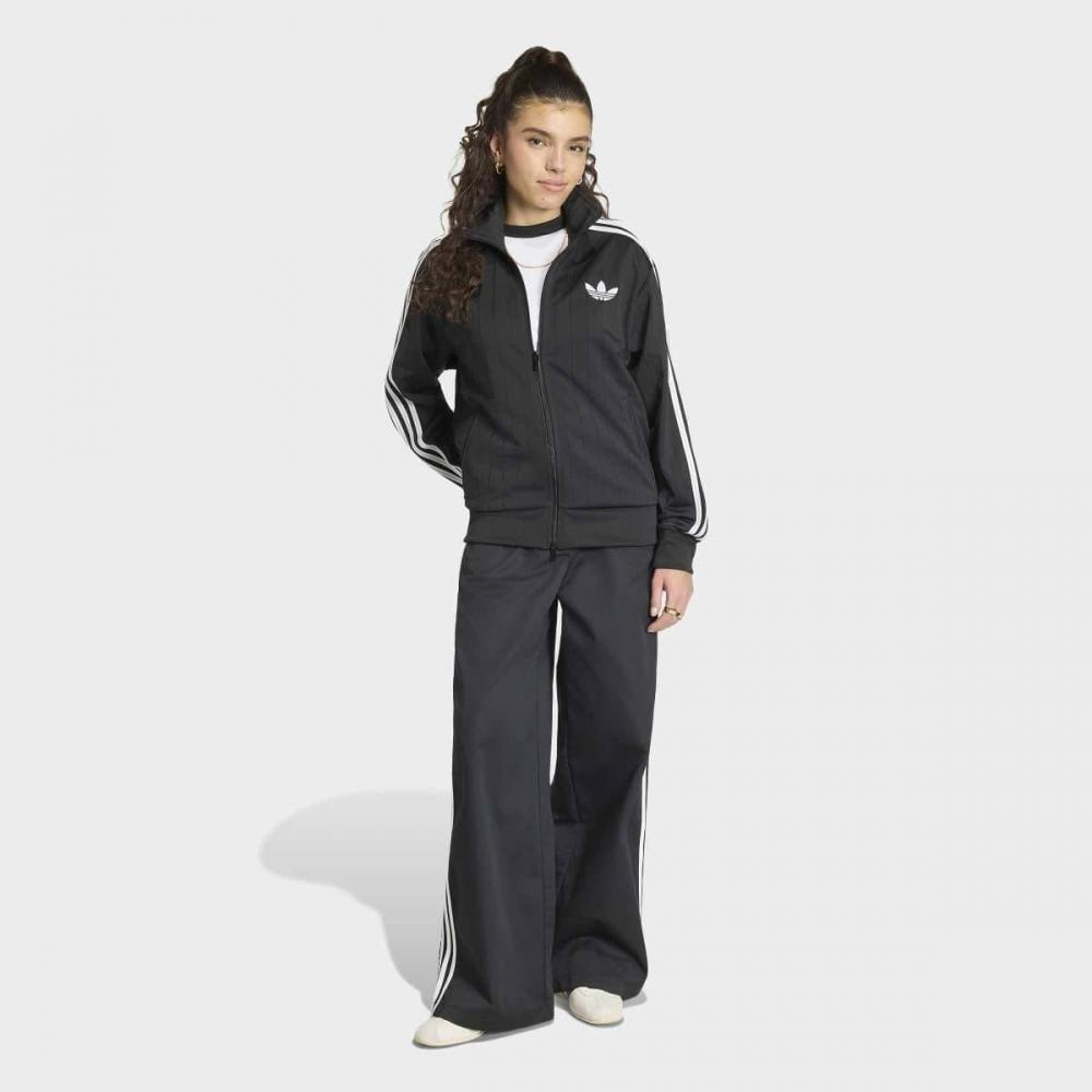 adidas Loose Fit Pinstripe Track Top Black Ks6786