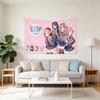 1pc DDoki LLiterature CClub Tapestry INS Style Cute Anime Ideal for Bedroom Dorm Game Room Kawaii Anime Home Wall Decor