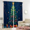 2pcs,Curtains Christmas Tree Ornaments Gifts_f Popular Contemporary Curtains Durable 100% Polyester Fabric Curtains Versatile