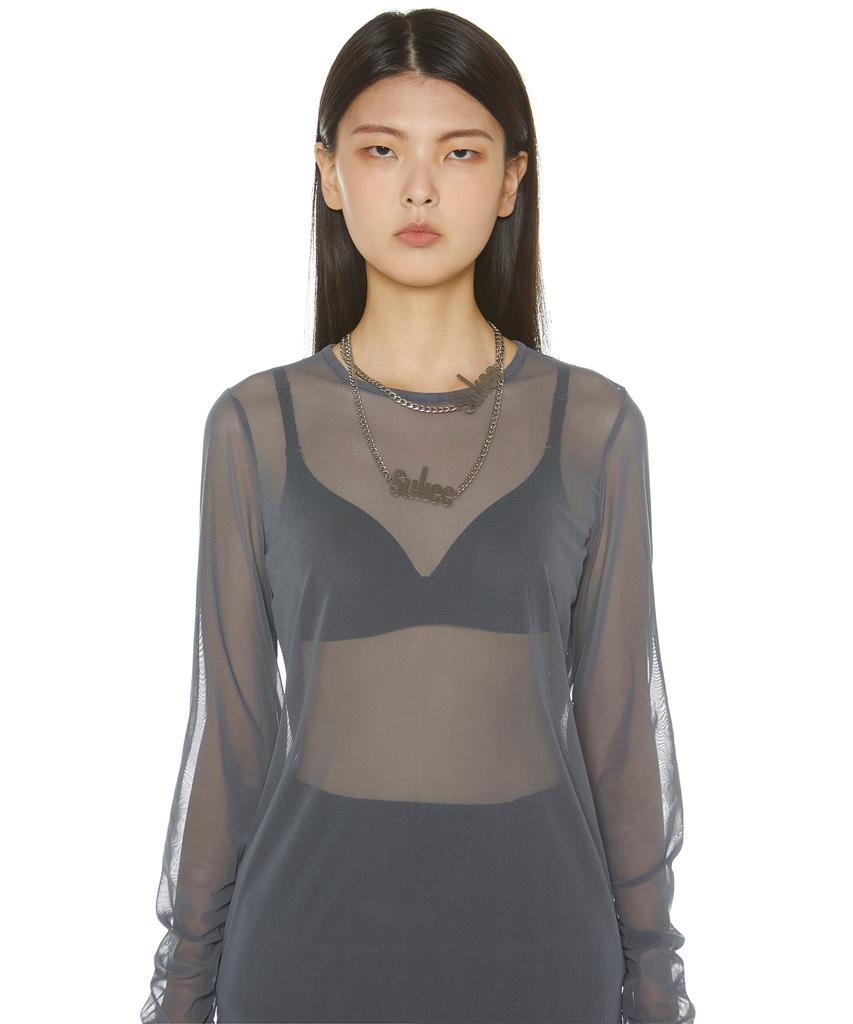 Suki Sheared Dress (Black Sesame)