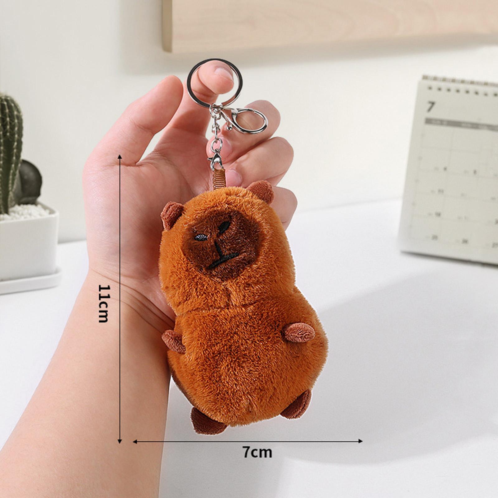 

Милый мультяшный кулон с капибарой, плюшевая игрушка, кукла, сумка, подвесные украшения, милый брелок Капила, кукла, настольная кукла, украшения, автомобильный кулон