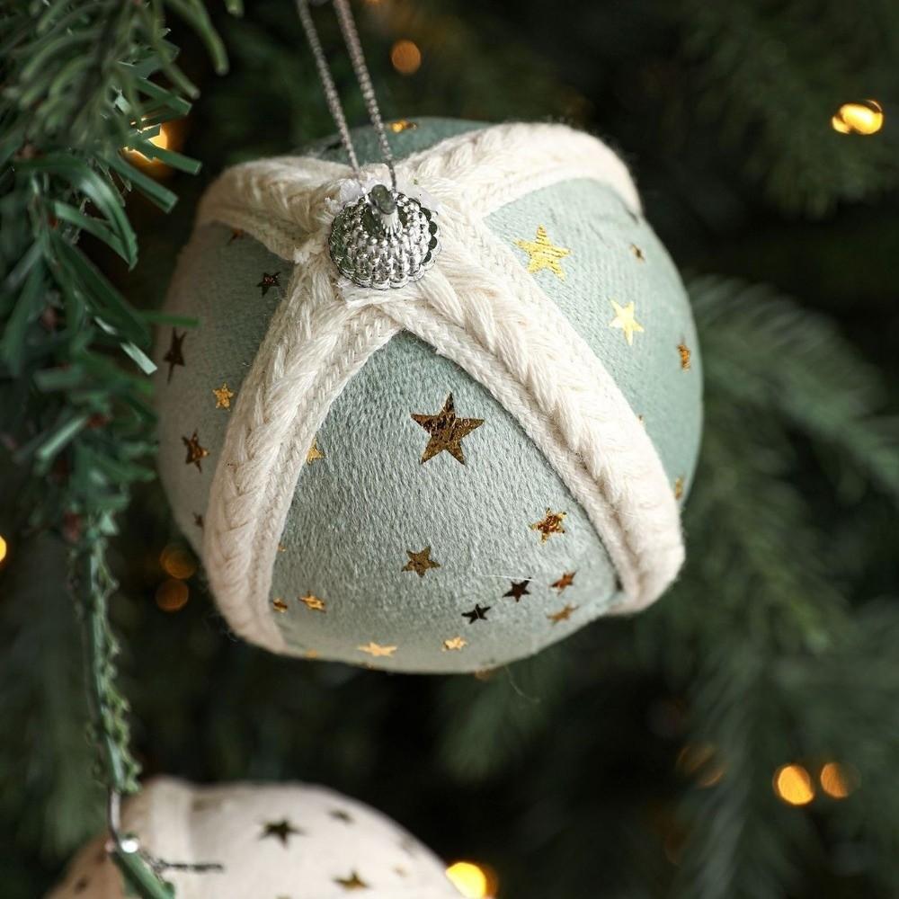 8CM Christmas Ball Ornament Shatterproof DIY Crafts Christmas Baubles Foam Christmas Tree Pendant Holiday Decoration