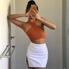 2024 Spring/Summer Women's Knitted Backless Cross Halter Strap Bralette Sweater Tank Top