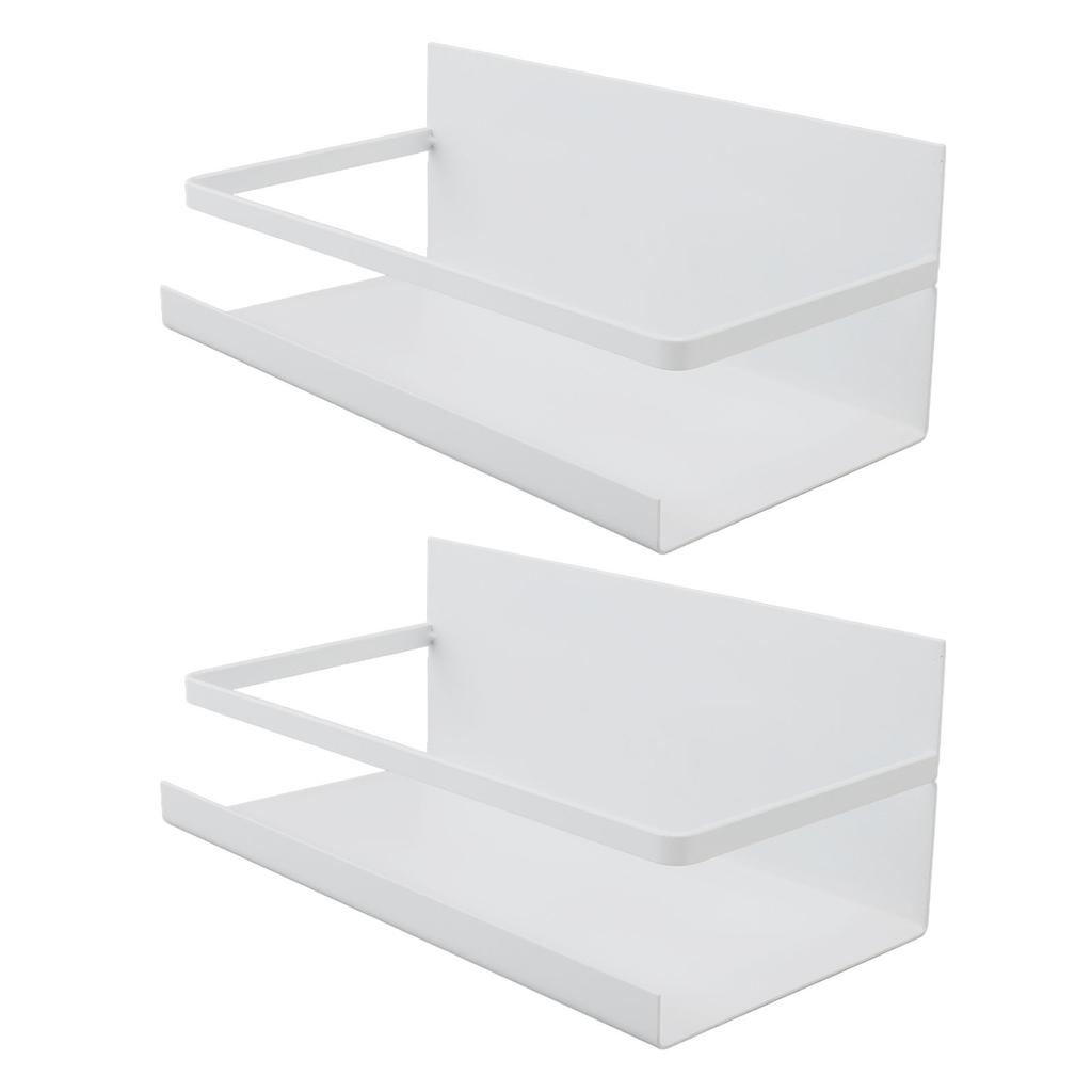 2 Stück Küchen Kühlschrank Magnetregal Eisen Platzsparend Mehrzweck Magnetischer Gewürzregal Organizer für