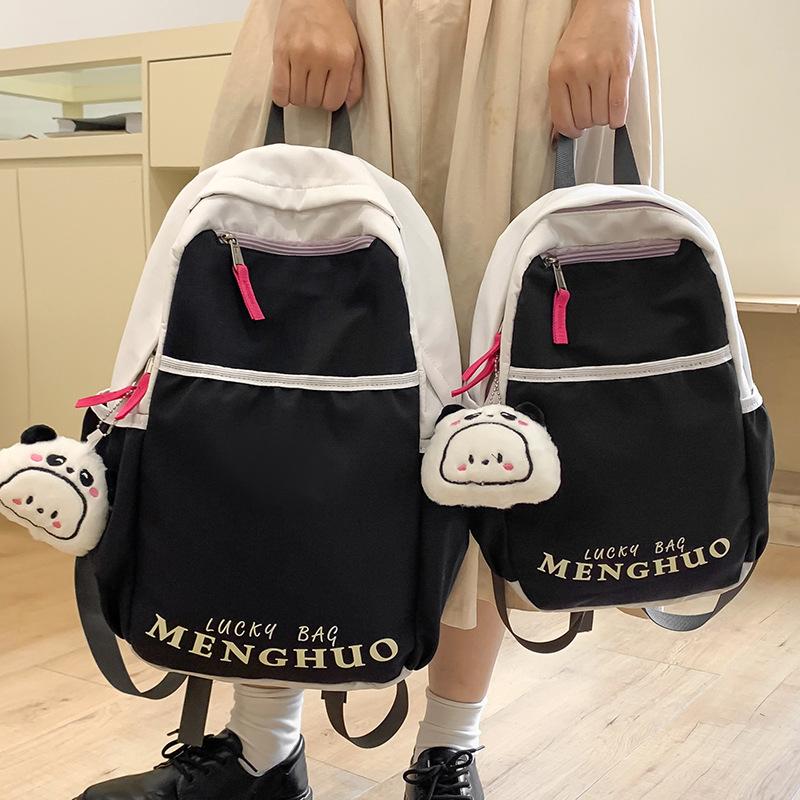 Children's Schoolbags for Girls Elementary School Students Toddlers Splicing Small Backpacks Junior High School Students High School Students