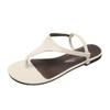 2025 summer new round toe with flat bottom fashion belt buckle holiday Rome beach women's sandals