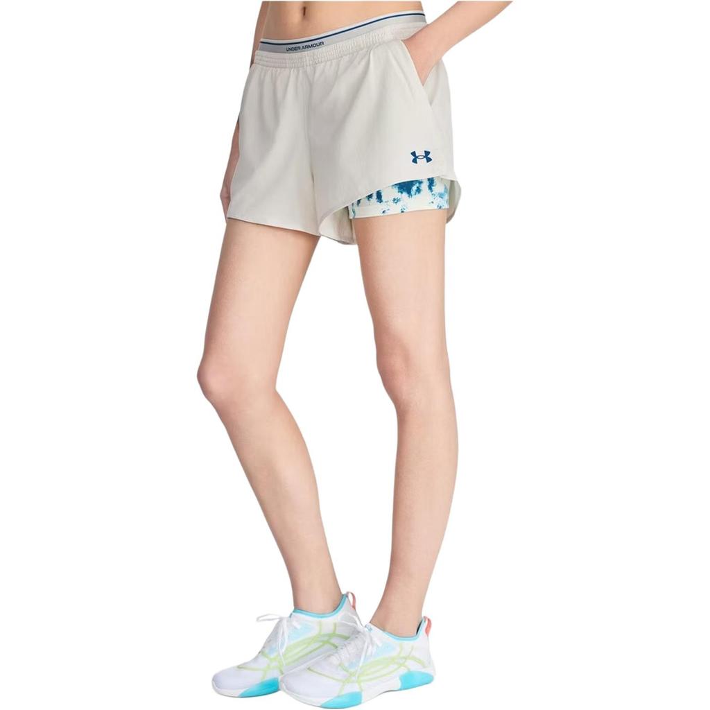 Under Armour Woven Two-In-One Training Sports Casual Shorts Women Shorts 6012944