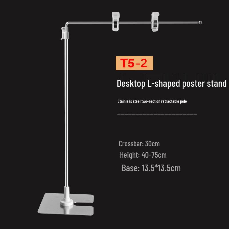 Supermarket Product Poster Display Stand with Clip for Desktop Signage