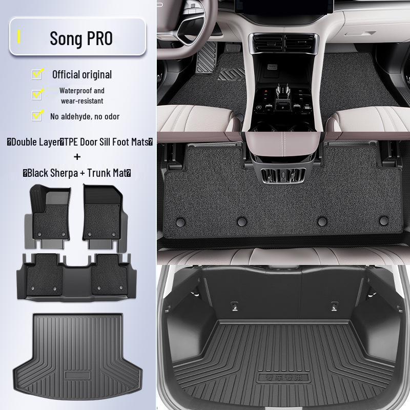 "2025 BYD Song PRO DMi Second Gen TPE Floor Mats - Full Coverage PRO Accessories”