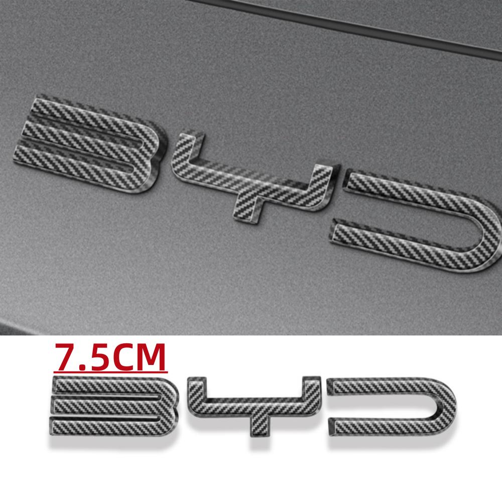 Für BYD Song Plus EV DMI 2024 2025 BYD SEALION 6 Zubehör Auto Frontstoßstange Emblem Abzeichen Aufkleber Schwarzes Karbon Logo Umbau Aufkleber