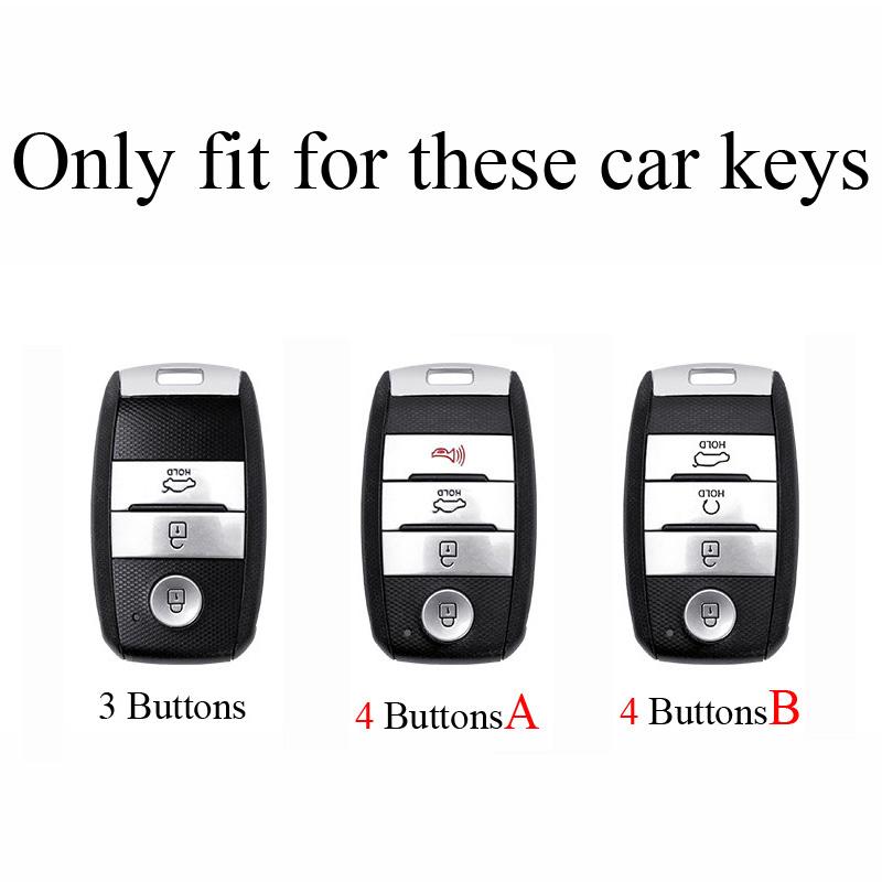 3 4 Buttons Carbon Style ABS Car Key Case Cover Fob for KIA Sportage Cerato Optima K2 K3 K4 K5 RIO Picanto Soul Sorento Sedona