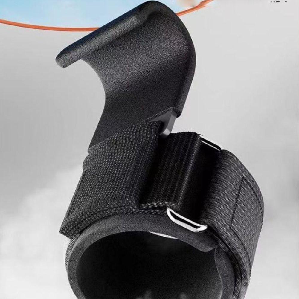 1 PC/Pair Non-Slip Weight Lifting Grip Hook Pull-up Steel Hook Grips Strap  Gym
