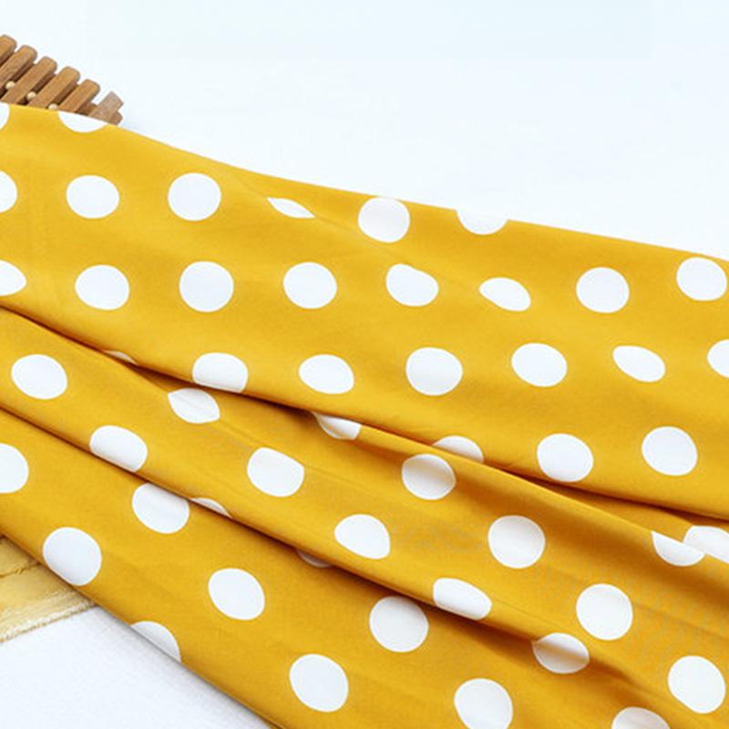 Multi-Color Polka Dot Stripe Printed Elastic Chiffon Drape Fabric for Handmade Sewing Tops Clothes Skirts Dresses Blouse Cloth