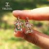 Nowy gorący sprzedawanie kamień naturalny zielony ametyst kolczyki 925 sterling silver biżuteria prezent dla kobiet mama żona fajny prezent!