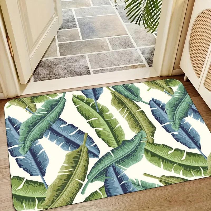 

Kitchen Pattern Small Carpet Floor Doormat Non-Slip Soft Modern Stylish for Living Room Entrance Bedroom Decor INS 40cmx60cm