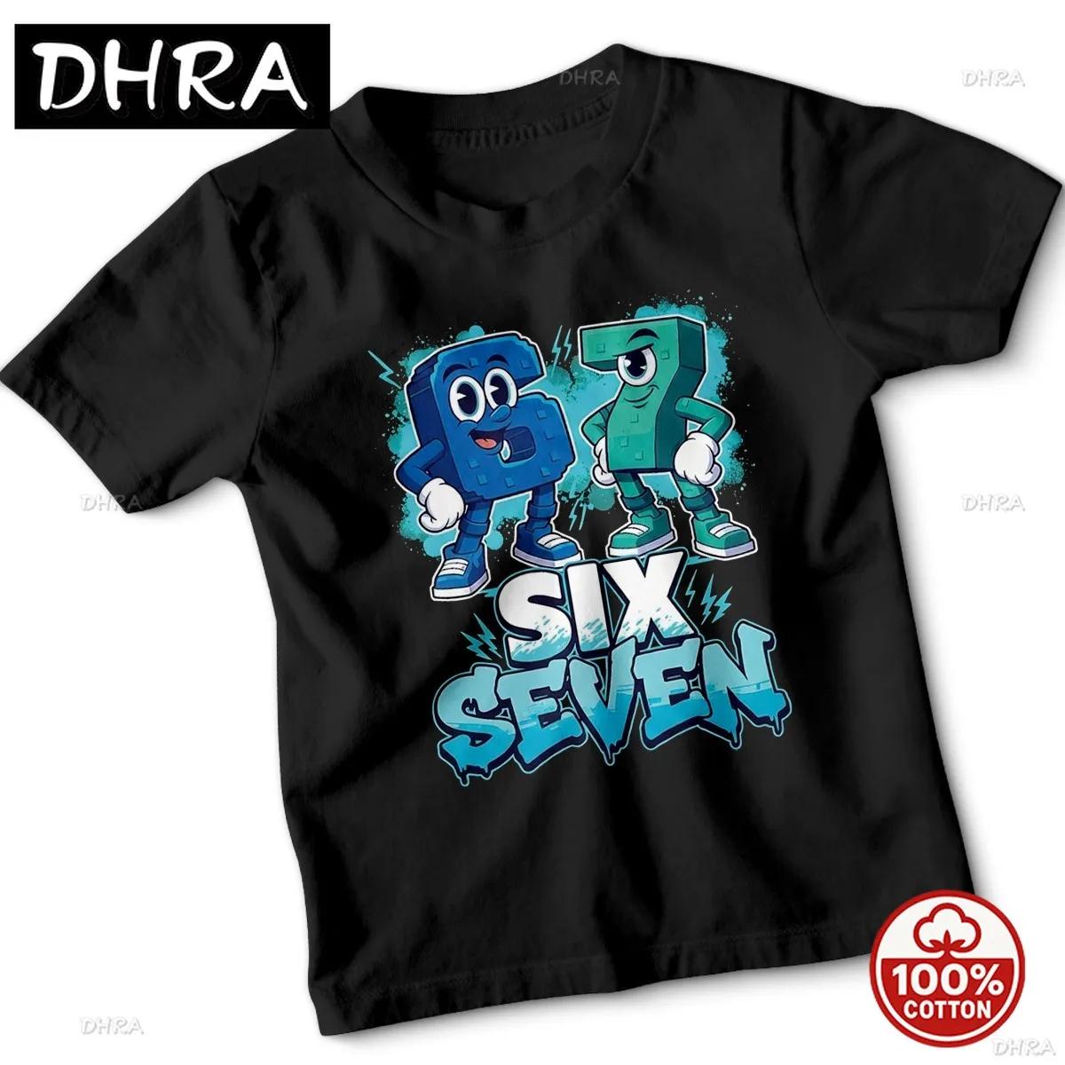 

Six Seven Numbers Birthday Kids TShirt Age Milestones Funny Tee for WOMEN Breathable Crew Neck Tee Casual Punk Streetwear Retro 4XL