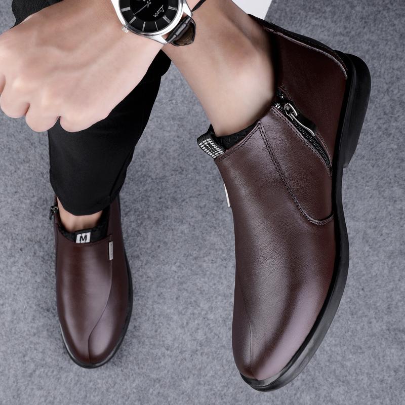 Модные новые повседневные деловые туфли из коровьей кожи для мужчин — фото 4