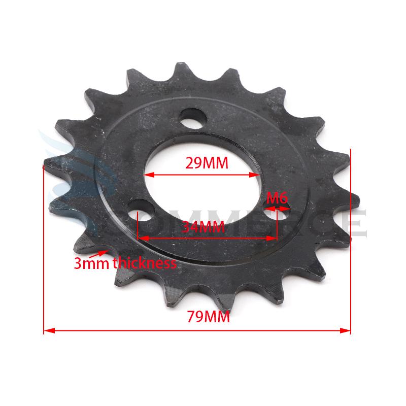 Motorcycle 410 Chain Plate 18T 22T Sprocket 18/22 Tooth Transmission Gear Fit For Electric Scooter Bicycle Bike Accessories