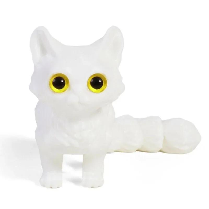 12/16cm Figurka Artikulowanych Uroczych Kotów Drukowana 3D Miniaturowa Dekoracja Salonu Samochodu Biurka Domu Akcesoria Prezenty dla Dzieci