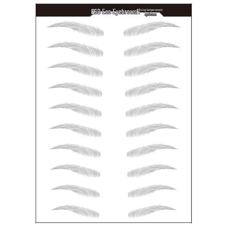 Zhengxiang 2025 Waterproof 6D Eyebrow Stickers - Realistic, Easy Makeup for a European, American, and Korean Style.