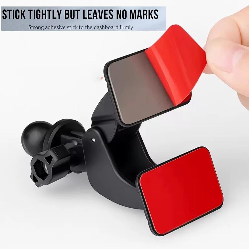 Dual Adhesive Base Ball Head Car Mount 360 Degree Rotation Dashboard Mount  Vehicle Use