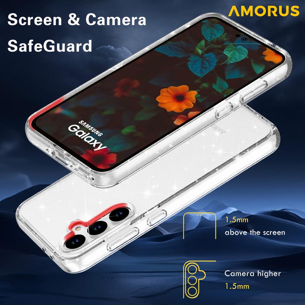 AMORUS For Samsung Galaxy A36 5G/A56 5G Case Soft TPU Hard PC Back Shockproof Phone Cover