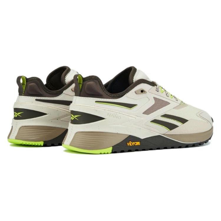 Reebok Nano X3 Adventure Stucco Laser Lime Unisexové tenisky Hnědá spárovací hmota 100033527