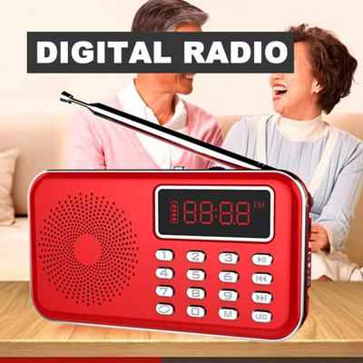 Y-619 Digital Radio LED Display Noise Cancelling PW-cut Memory 2 Inch 3W USB/TF/AUX Mini MP3 Player for the Aged