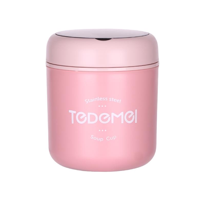 304 Stainless Steel Insulated Breakfast Cup with Lid & Spoon - Japanese Style Soy Milk & Soup Container