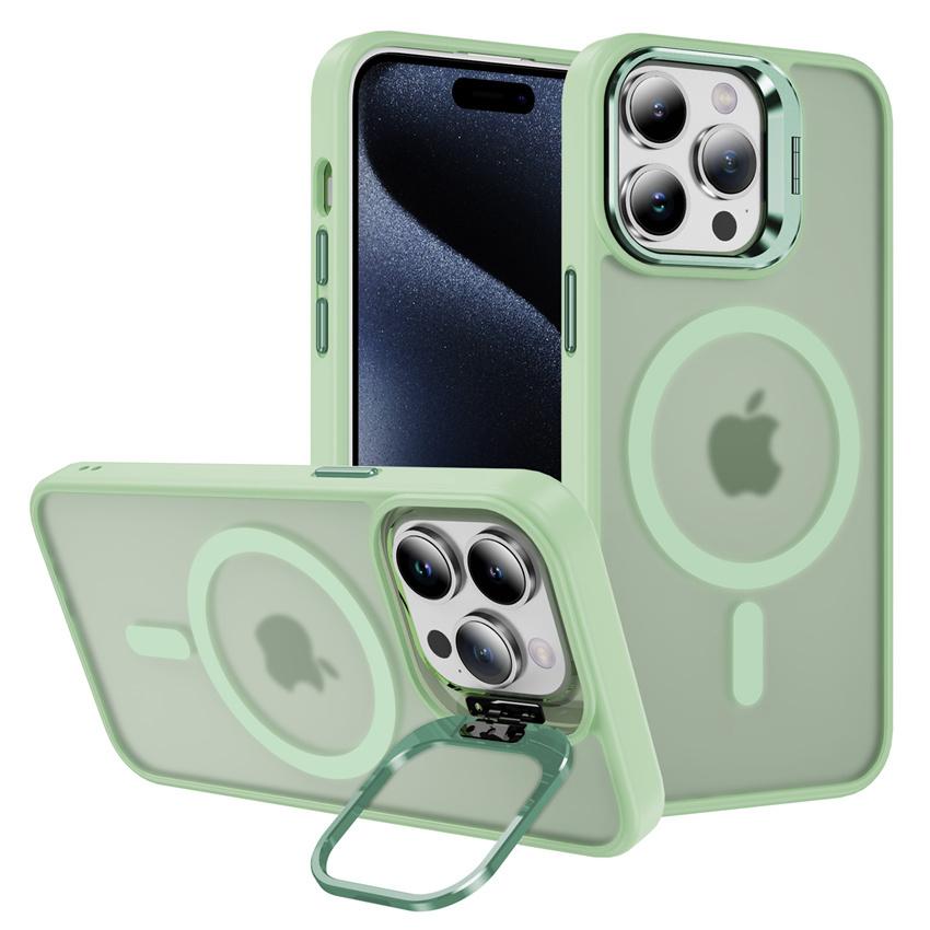 

Захисний тримач для камери з покриттям для iPhone 15 Pro Max 14 Plus 13 12 11Pro Max Magsafe Magnetic Matte Back Cover For iPhone 12Pro Max зелений