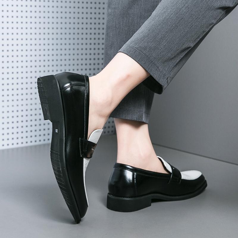 Mocassini da Uomo Stile Street Bianco Formali da Business Matrimonio Abito da Ballo Blazer Smoking Scarpe da Festa Taglie Forti