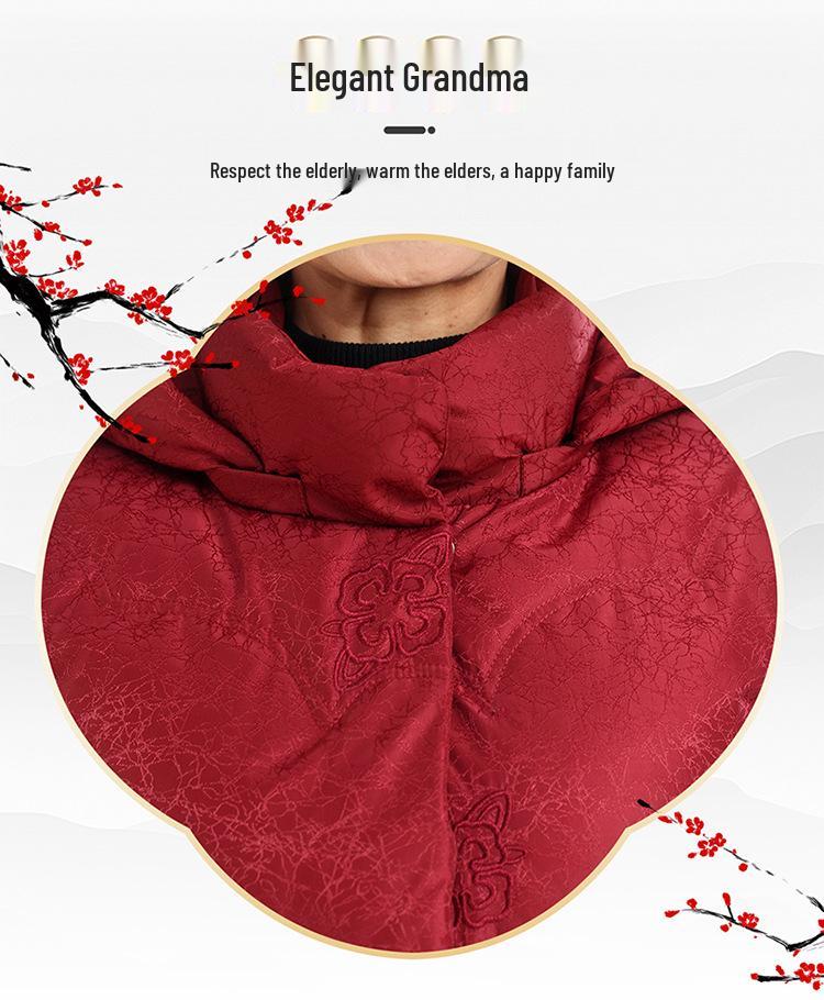 Elderly Women's Winter Down Jacket, Grandma Style, Thick and Warm, for Ages 70 and 80+, Perfect for Autumn and Winter.