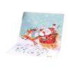 3D Pop Up Christmas Greeting Card Merry Christmas Gift Cards with Envelopes Santa Elk Snowman Holiday Cards for Christmas Parties Home Decor