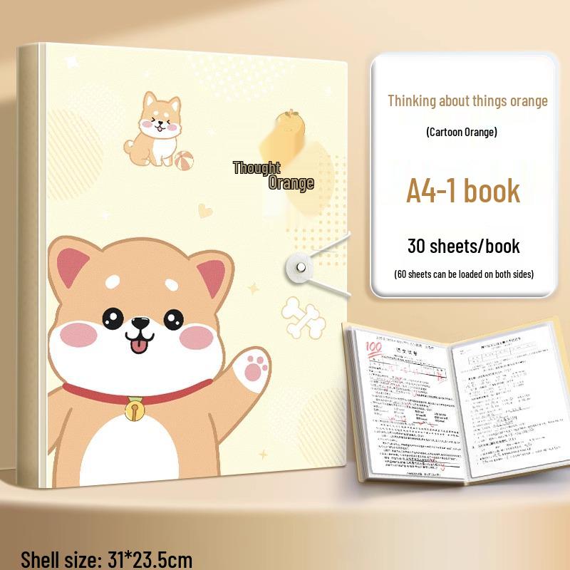 A4 Multi-Layer Transparent Document Folder with Loose-Leaf Inserts for Students