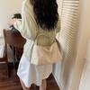 Fashion Woven Straw Shoulder Bag for Women Casual Underarm Crossbody Tote Beach Bag for Outdoor Vacation