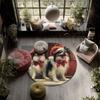 Dog and Otter  Round Area Rug,Carpet Rug for Living Room Bedroom Sofa Playroom Decor,Non-slip Floor Mat