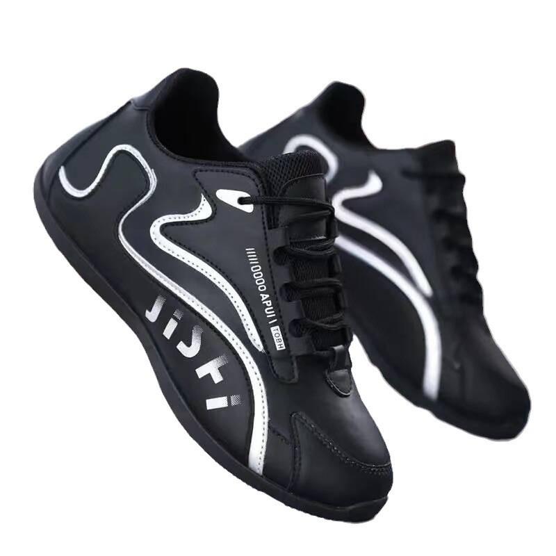 Spring and Autumn Sneakers Men's Fashion Lightweight Casual Shoes Comfortable Versatile Travel Shoes Net Surface Leather Surface Men's Shoes