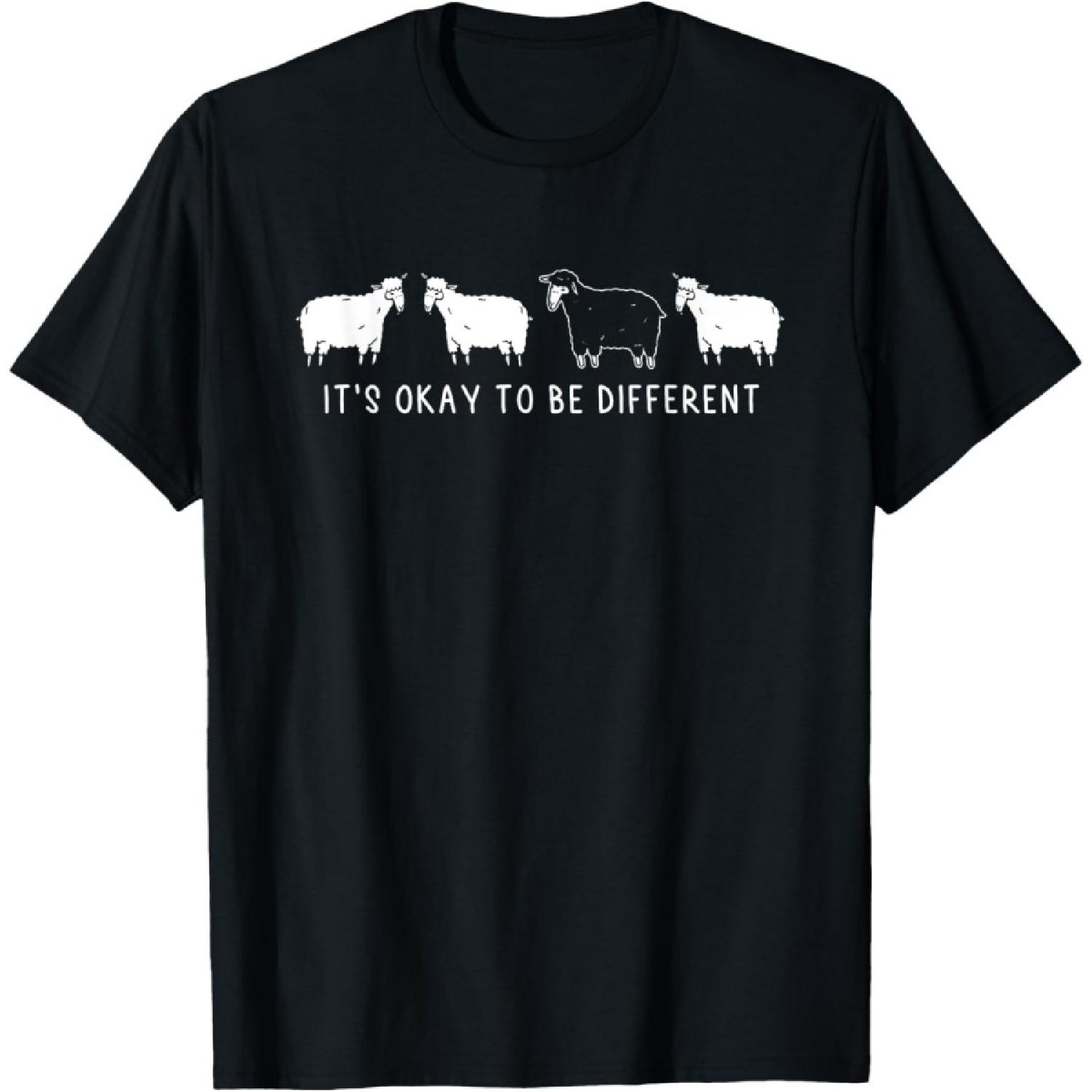 It s Okay To Be Different _ Unique Outsider _ Black Sheep T-Shirt(1) XXXXXL