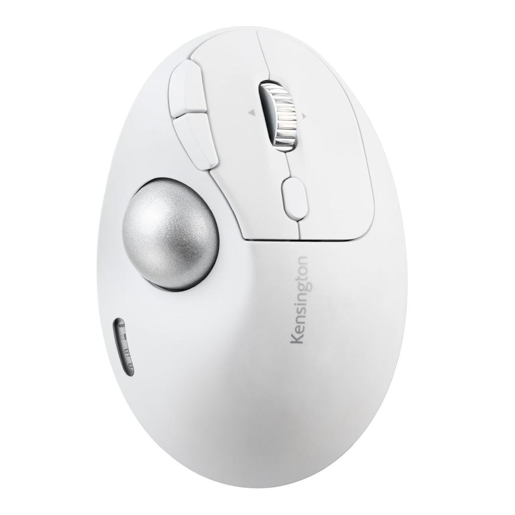 Kensington Pro Fit Ergo TB550 Wireless White Trackball, Rechargeable, (K72180JP)