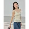 [] Korean Summer New Product Hem Hollow Knitted Crew Neck Vest Commuter Daily Top Women BN